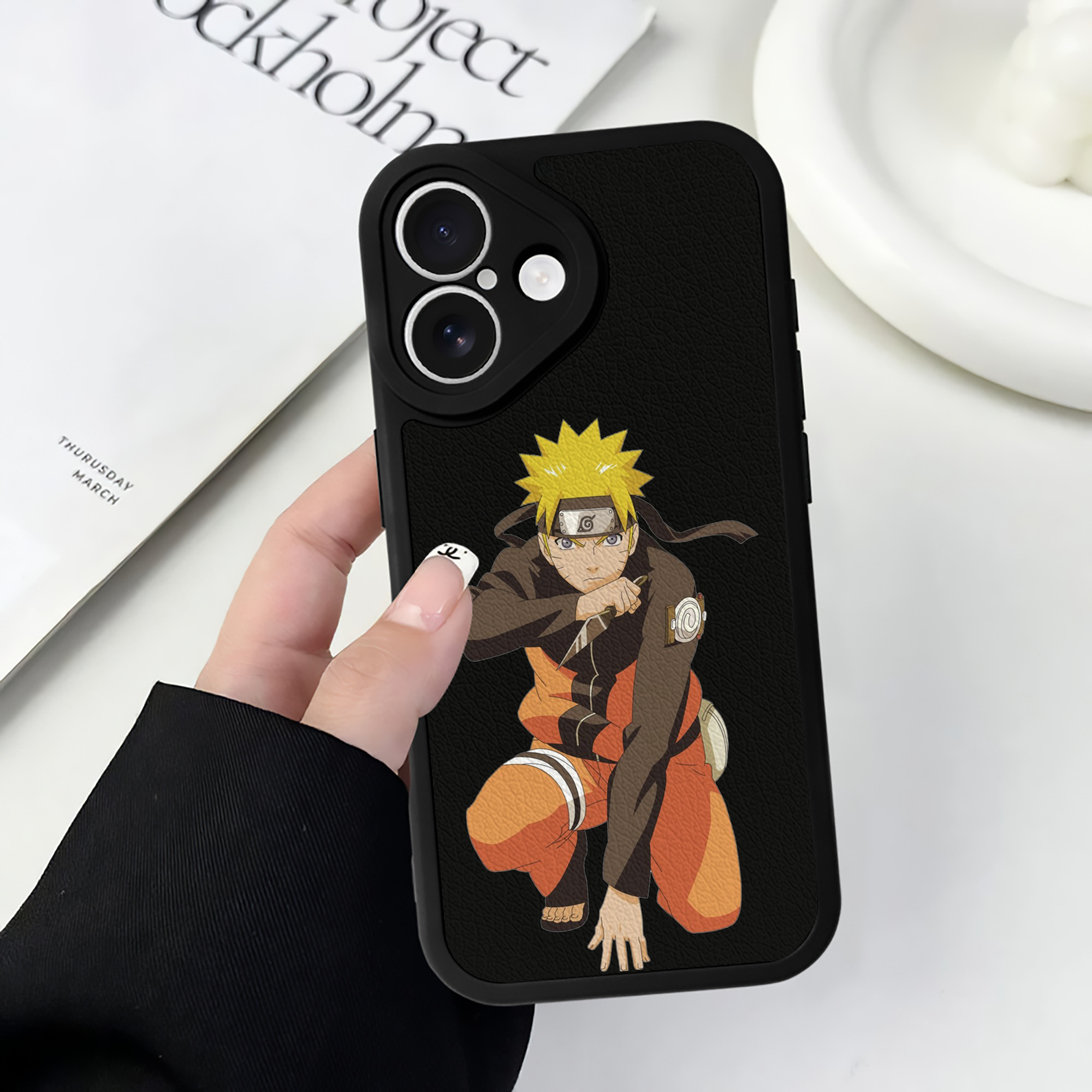 （画像用） NARUTO -ナルト- うずまき ナルト Uzumaki Naruto 【iPhone 16シリーズ対応】シリコンスマホケース（レザー調） 材質：シリコン